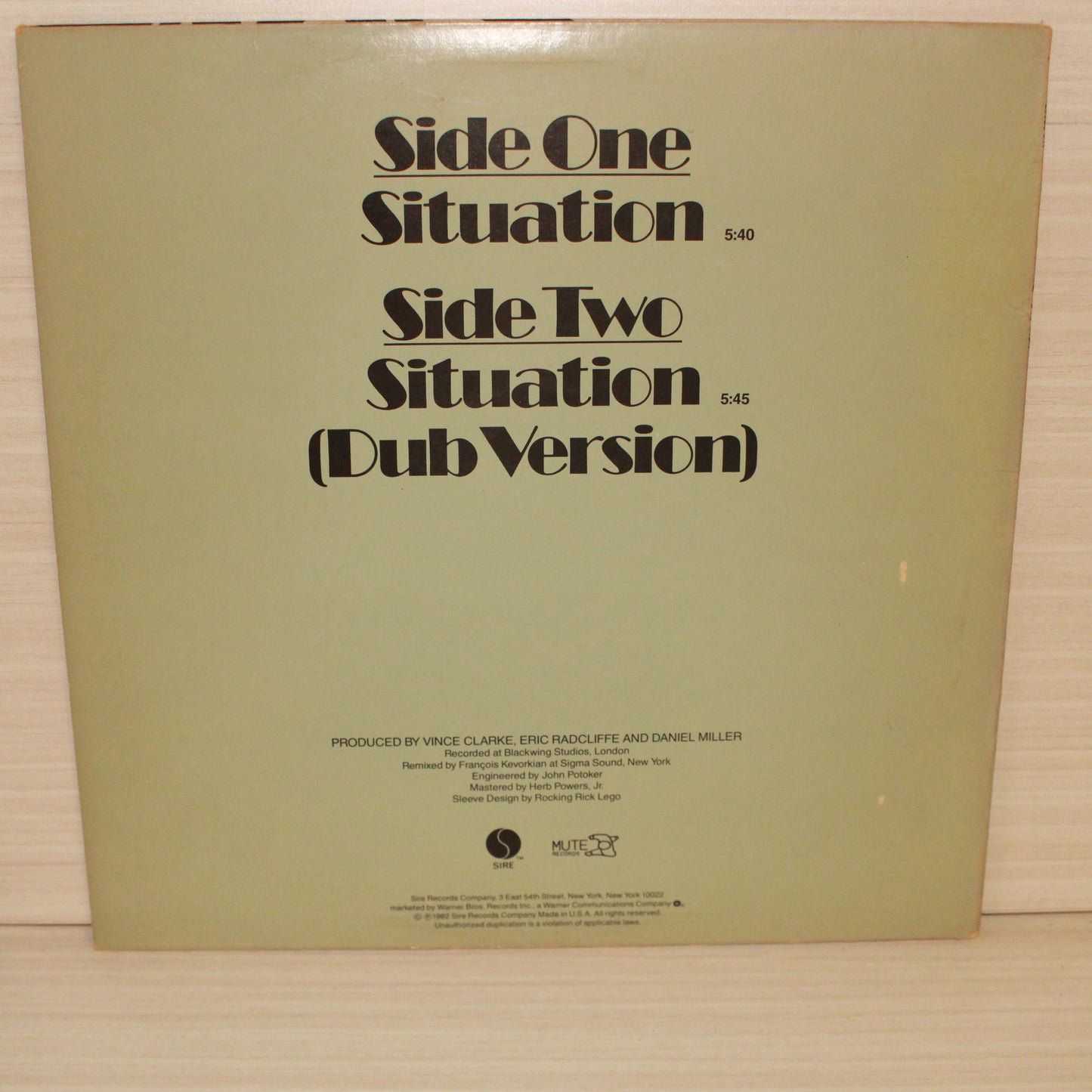 Yazoo : Situation (12",45 RPM)