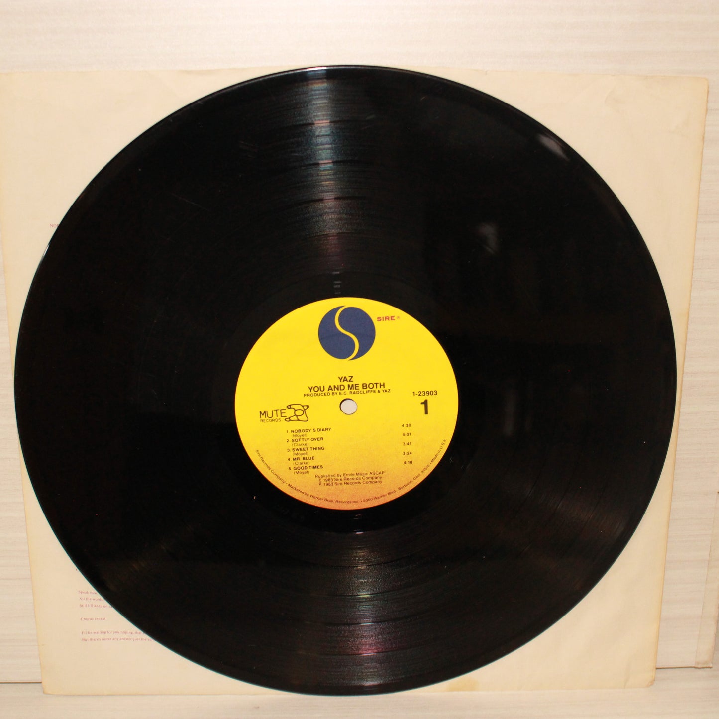 Yazoo : You And Me Both (LP,Album,Stereo)