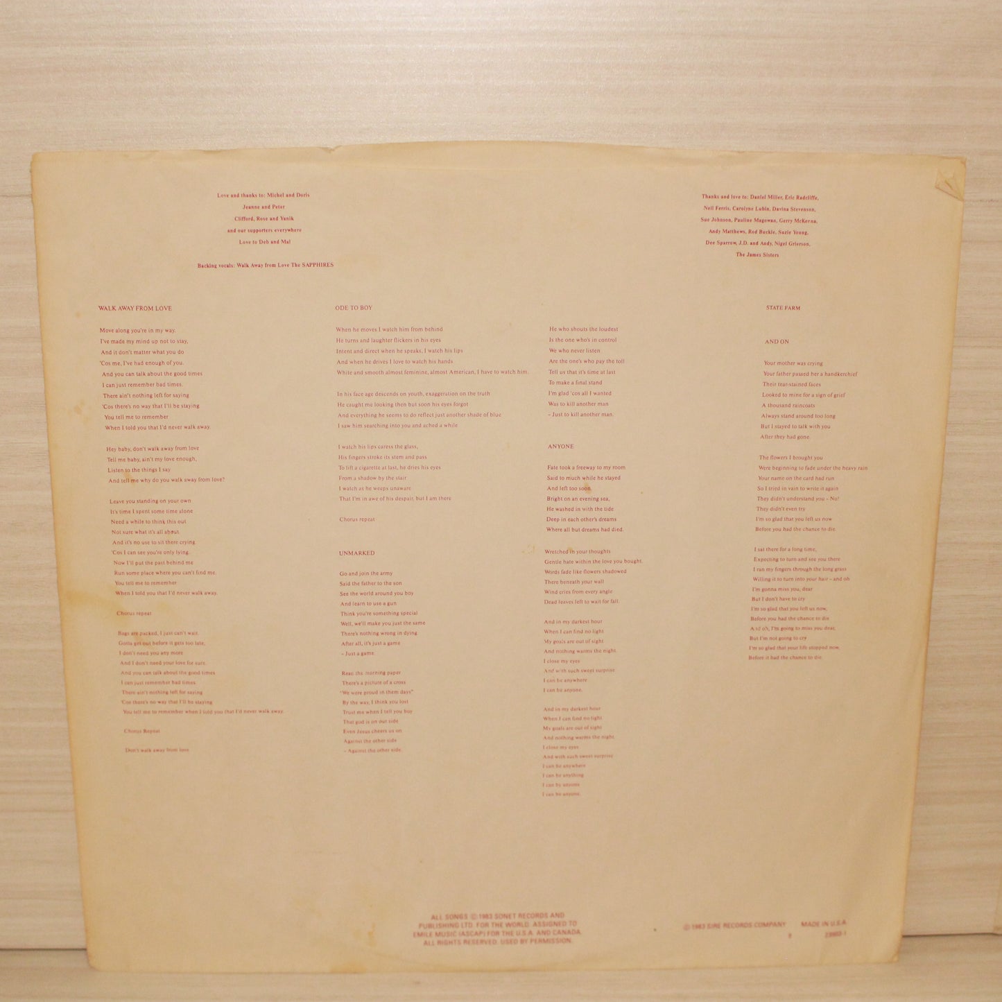 Yazoo : You And Me Both (LP,Album,Stereo)