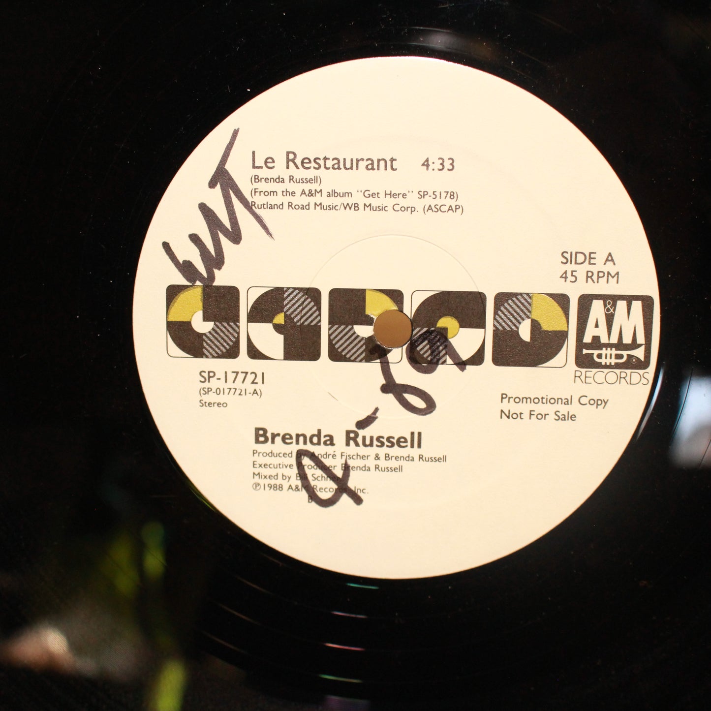 Brenda Russell (2) : Le Restaurant (12",45 RPM,Single,Promo)