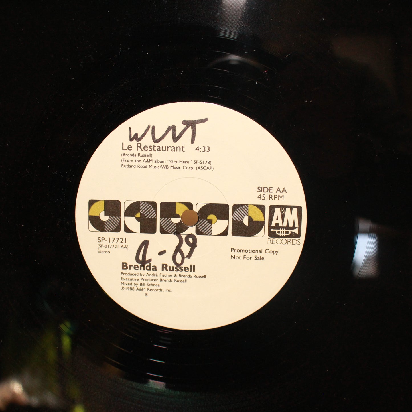 Brenda Russell (2) : Le Restaurant (12",45 RPM,Single,Promo)