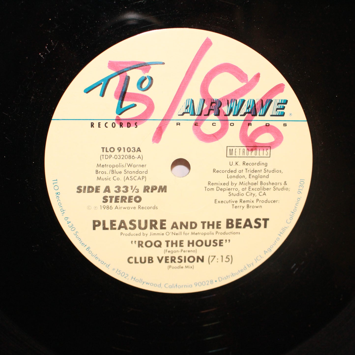 Pleasure And The Beast : Roq The House (12",33 ⅓ RPM,Single)