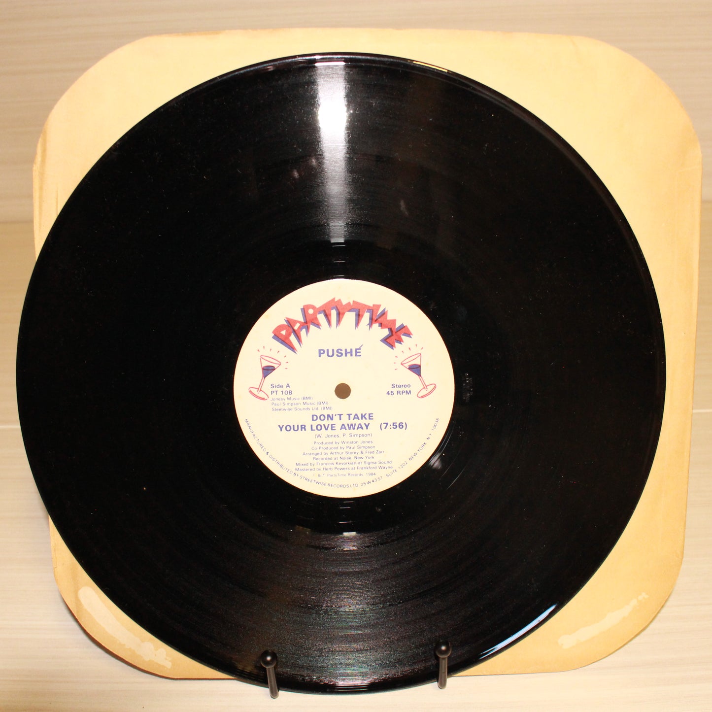 Pushé : Don't Take Your Love Away (12",45 RPM,Stereo)