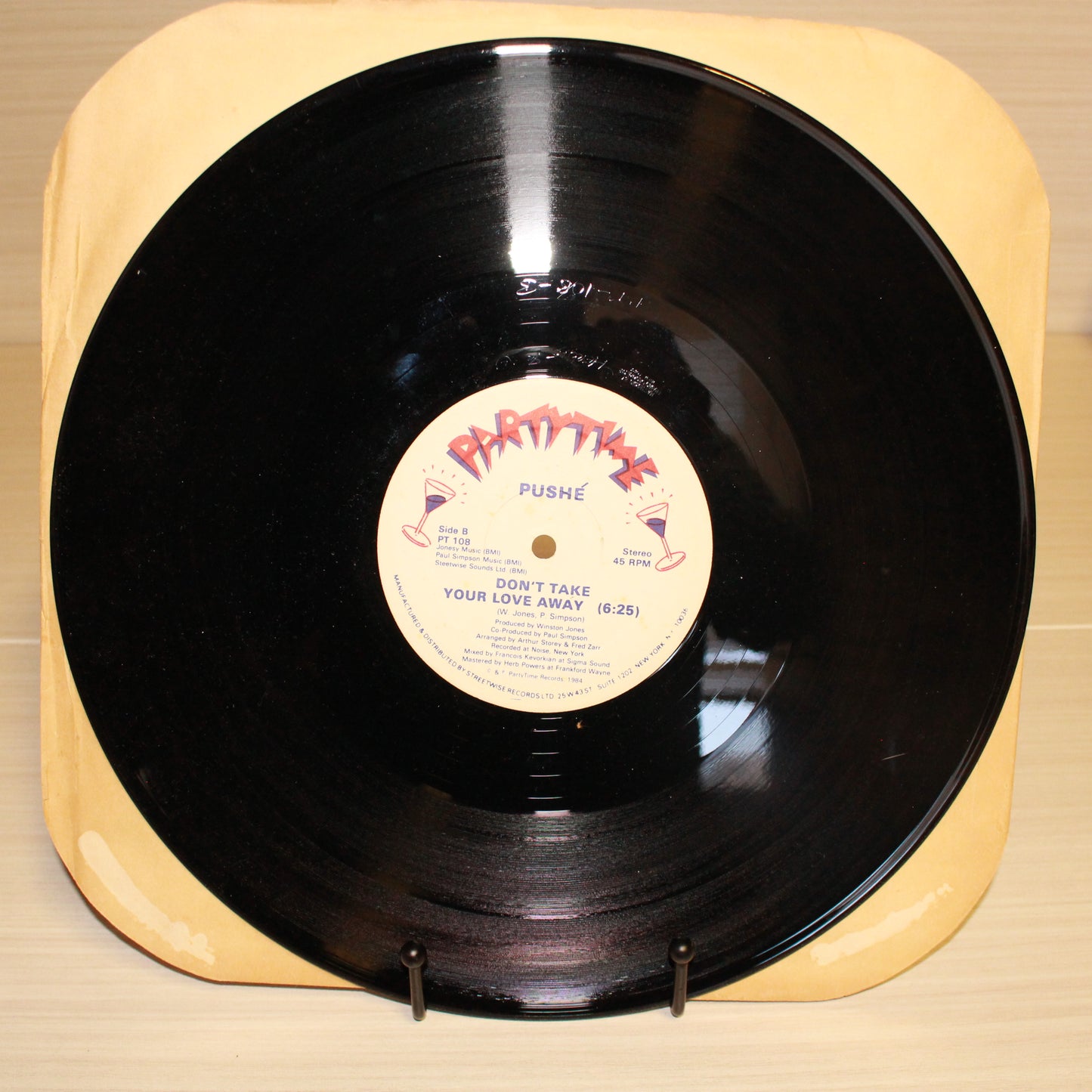 Pushé : Don't Take Your Love Away (12",45 RPM,Stereo)
