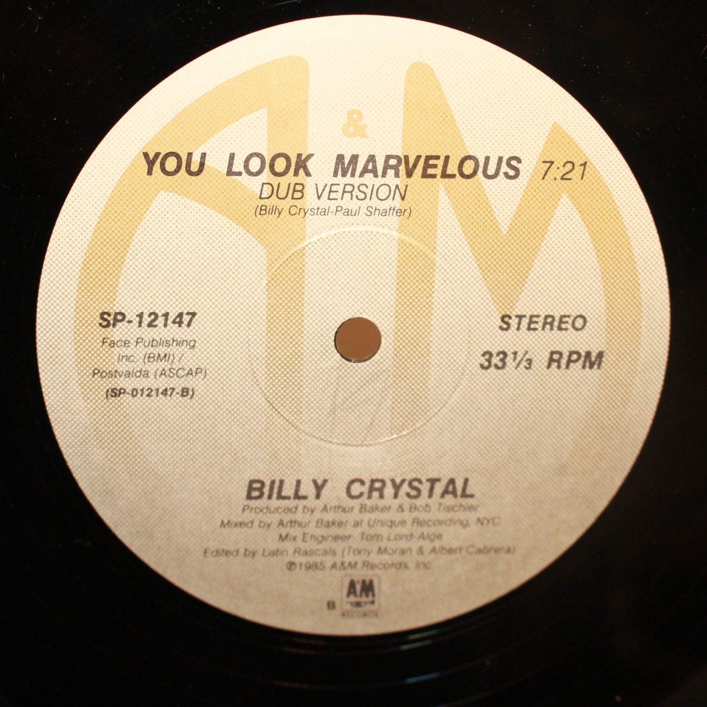 Billy Crystal : You Look Marvelous (12",33 ⅓ RPM,Stereo)
