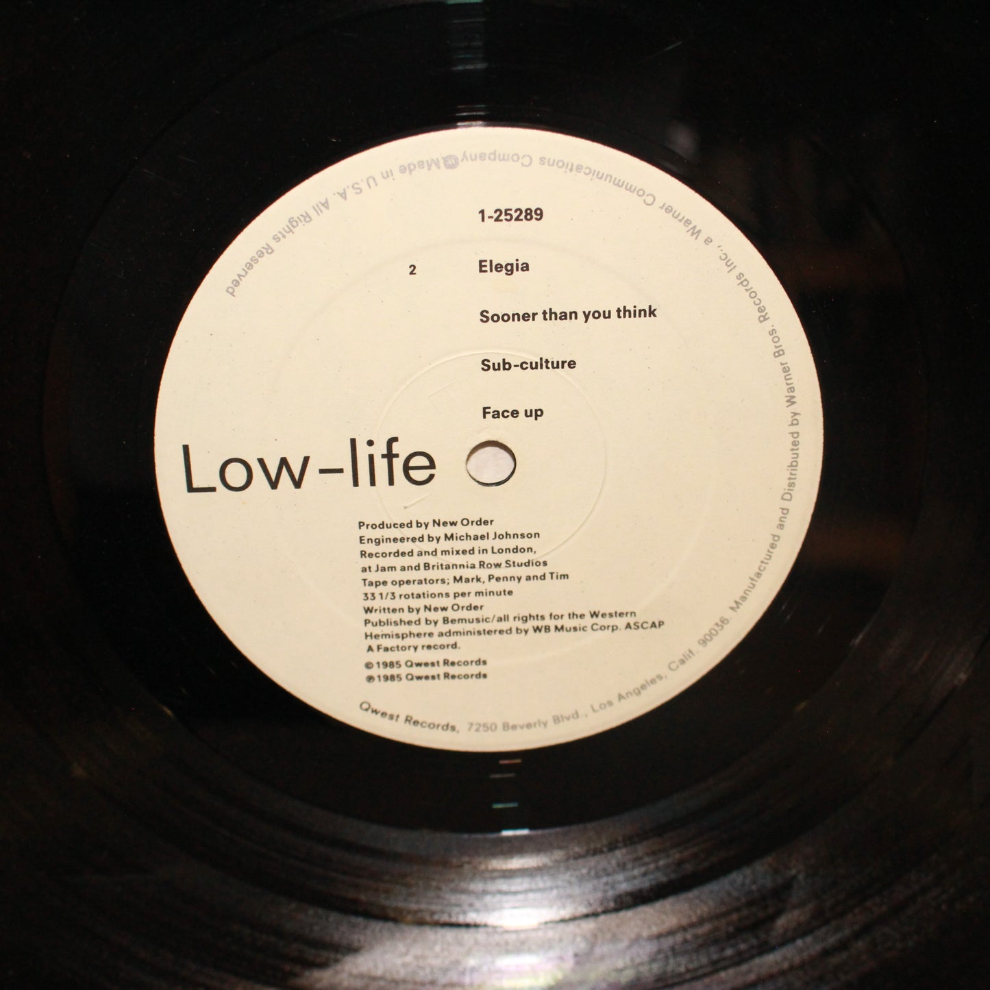 New Order : Low-life (LP,Album)