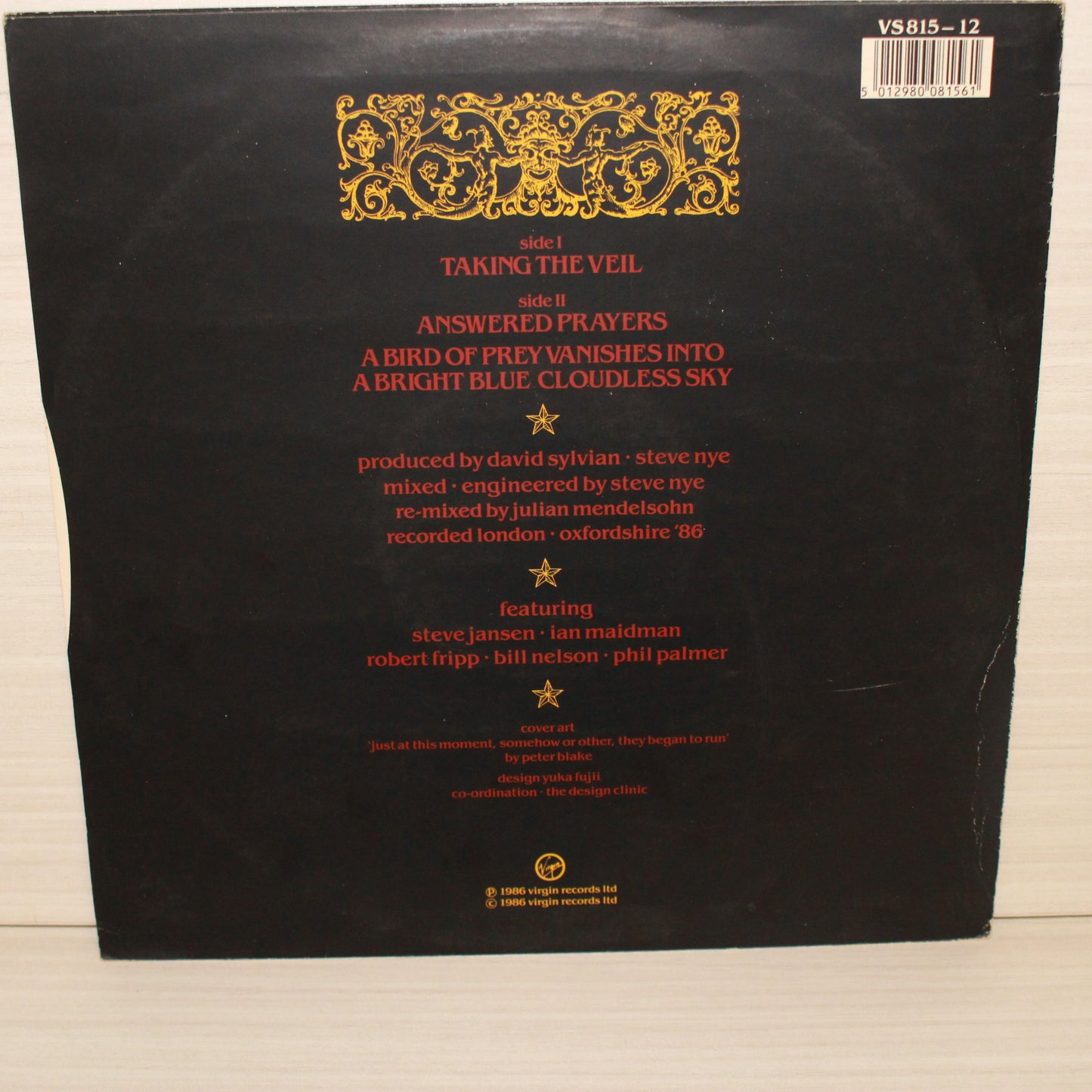 David Sylvian : A Little Girl Dreams Of Taking The Veil (12",45 RPM,Single)