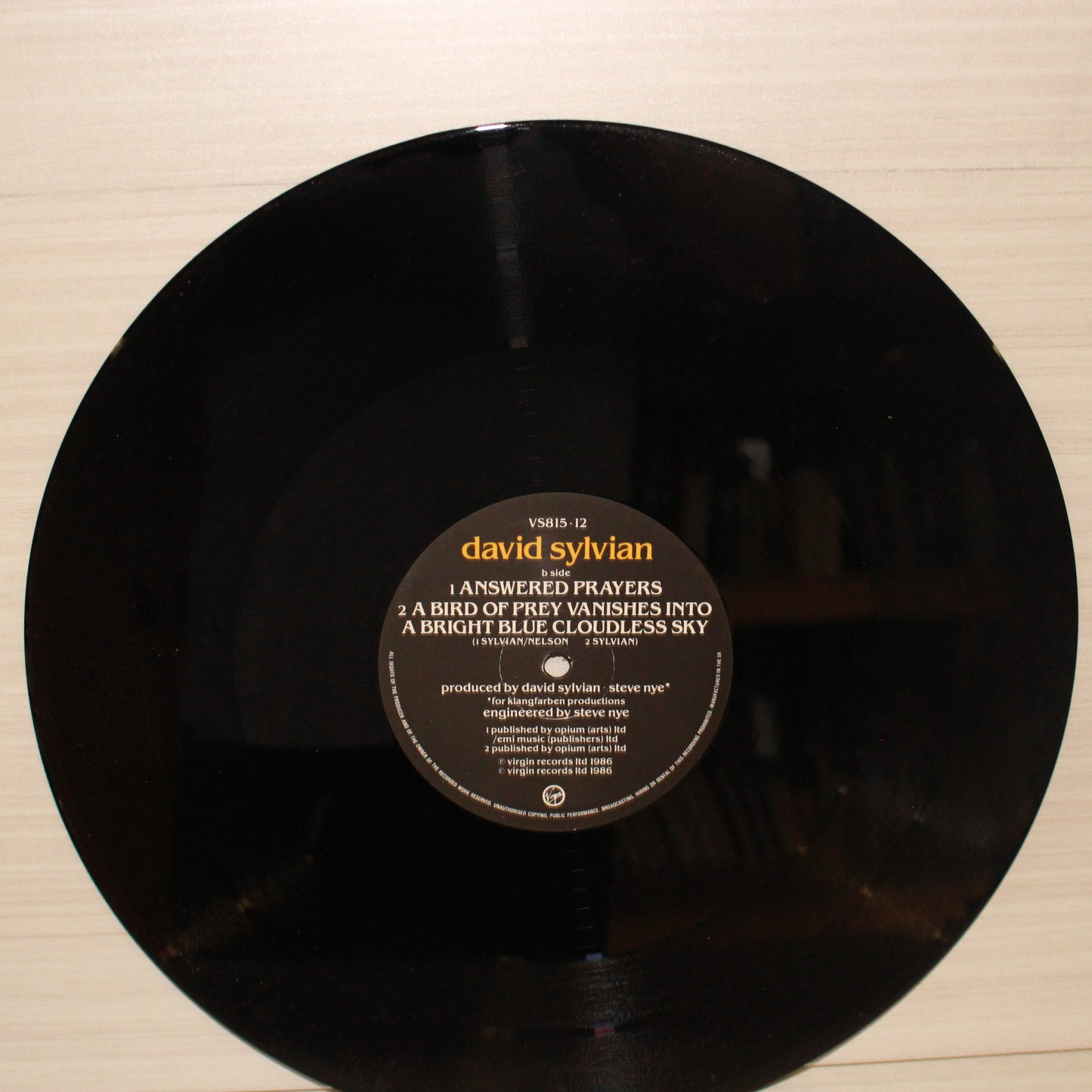 David Sylvian : A Little Girl Dreams Of Taking The Veil (12",45 RPM,Single)