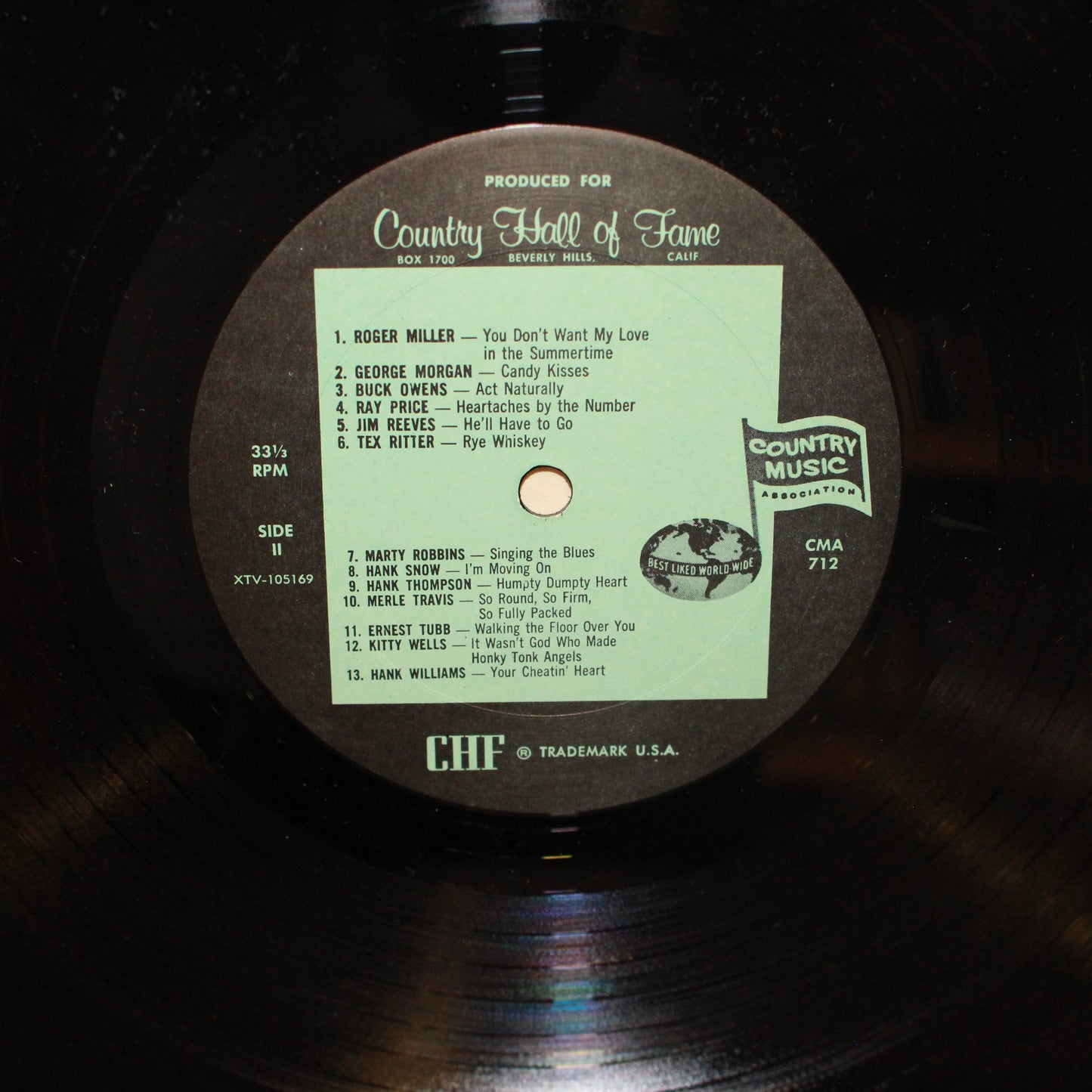 Various : Famous Original Hits By 25 Great Country Music Artists (LP,Album,Compilation,Mono)