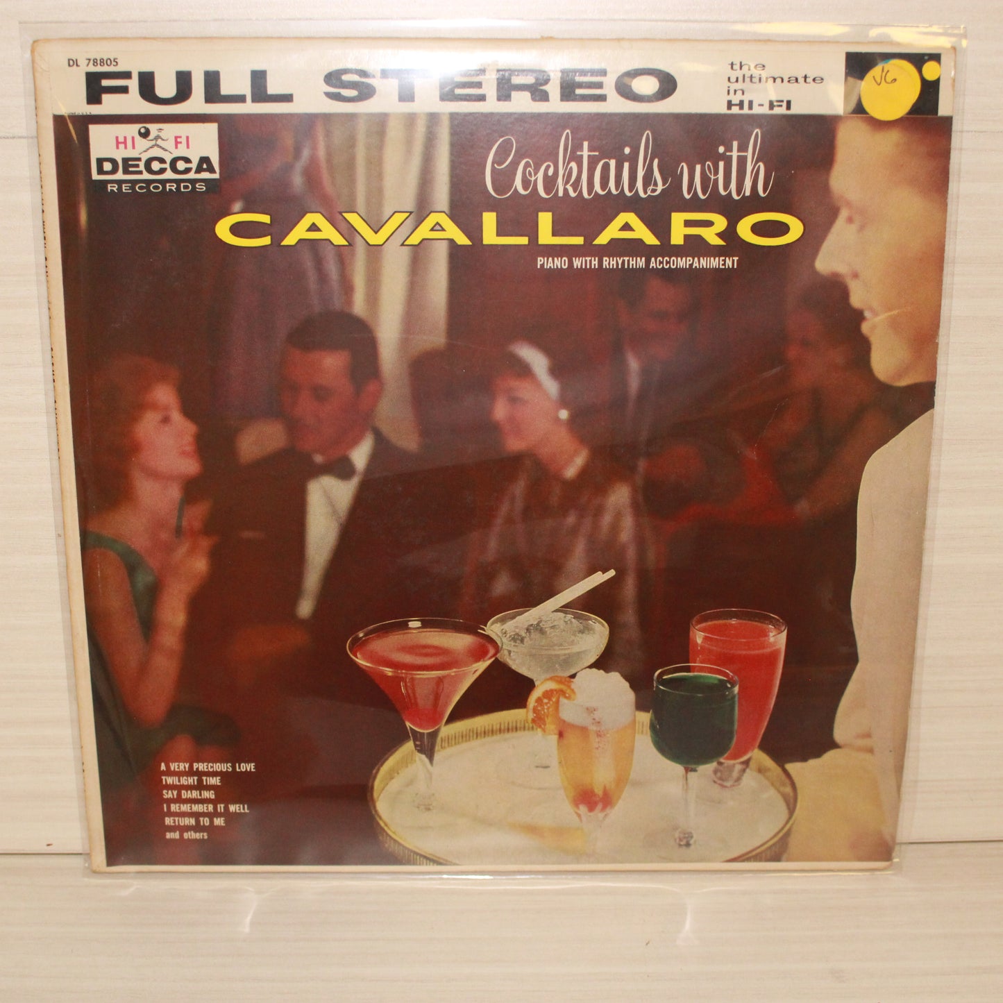 Carmen Cavallaro : Cocktails With Cavallaro (LP,Album,Mono)