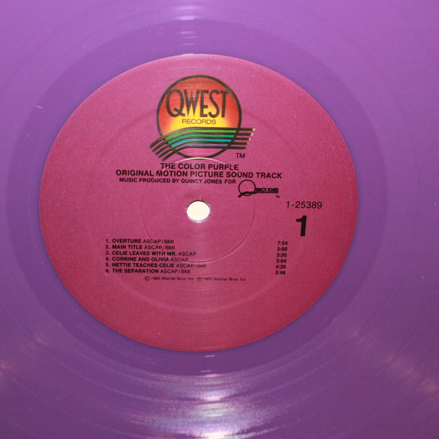 Quincy Jones : The Color Purple (Original Motion Picture Sound Track) (LP,Album)