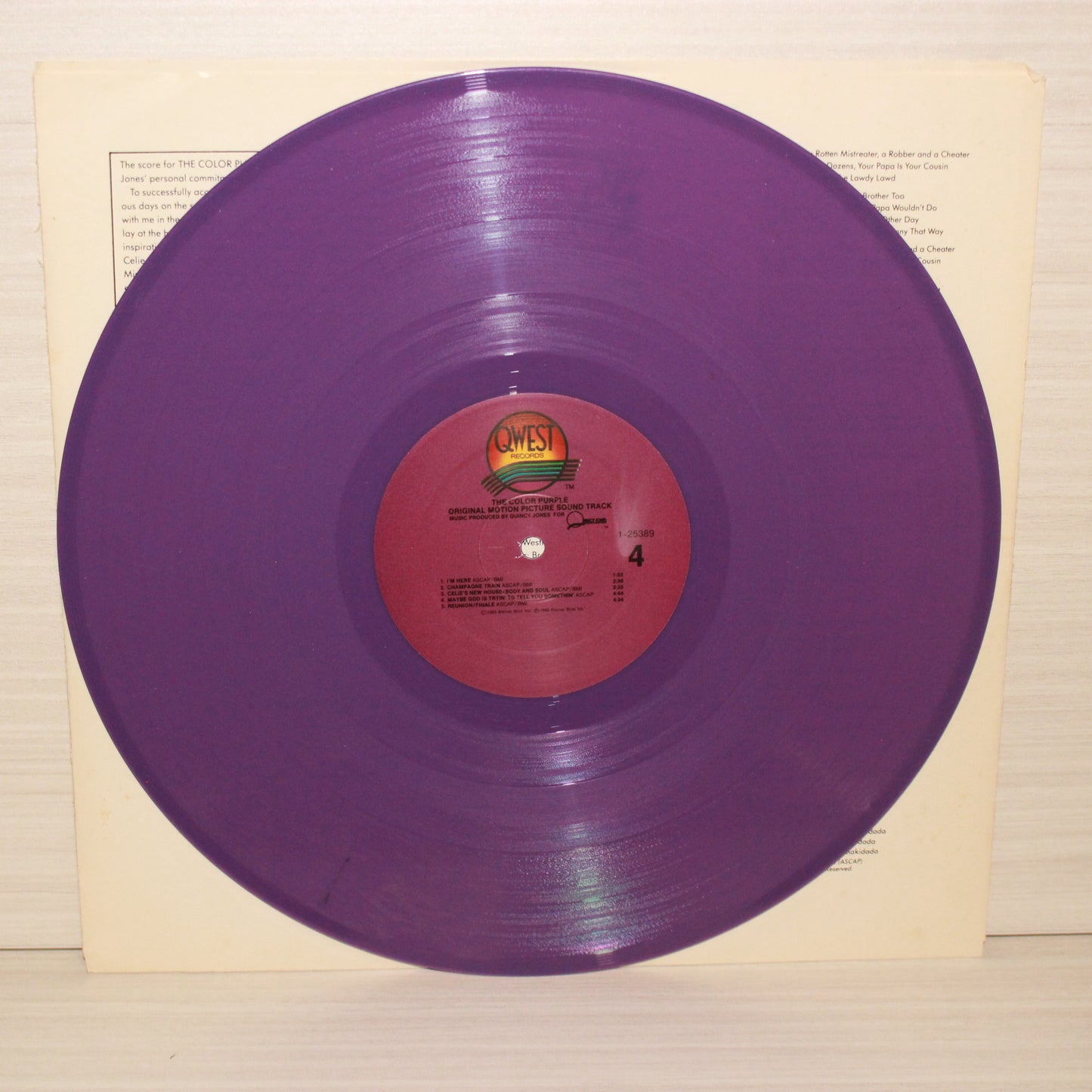 Quincy Jones : The Color Purple (Original Motion Picture Sound Track) (LP,Album)