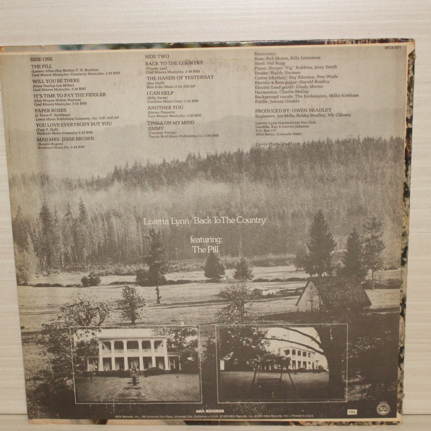 Loretta Lynn : Back To The Country (LP,Album)