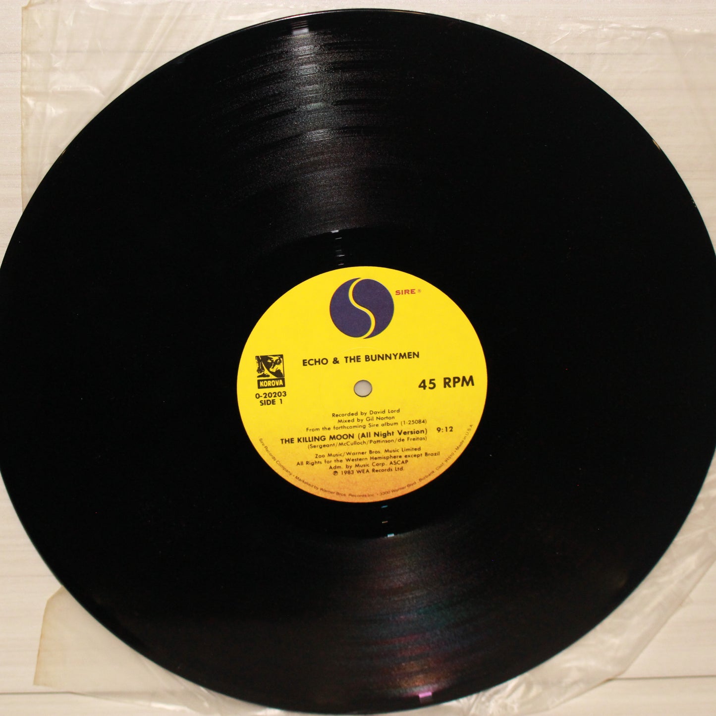 Echo & The Bunnymen : The Killing Moon (All Night Version) (12",45 RPM,Maxi-Single)