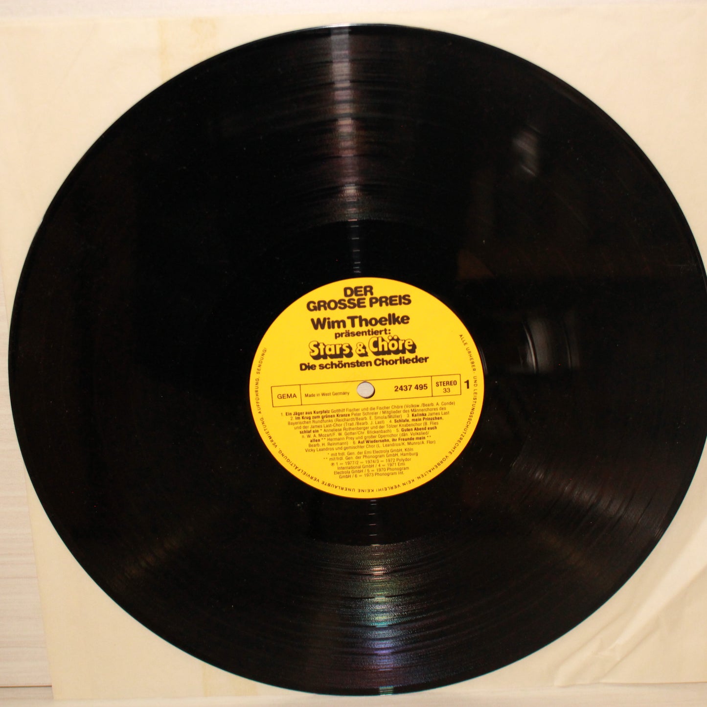Various : Der Grosse Preis (Ausgabe 77/78) - Wim Thoelke Präsentiert: Stars & Chöre: Die Schönsten Chorlieder (LP,Compilation)