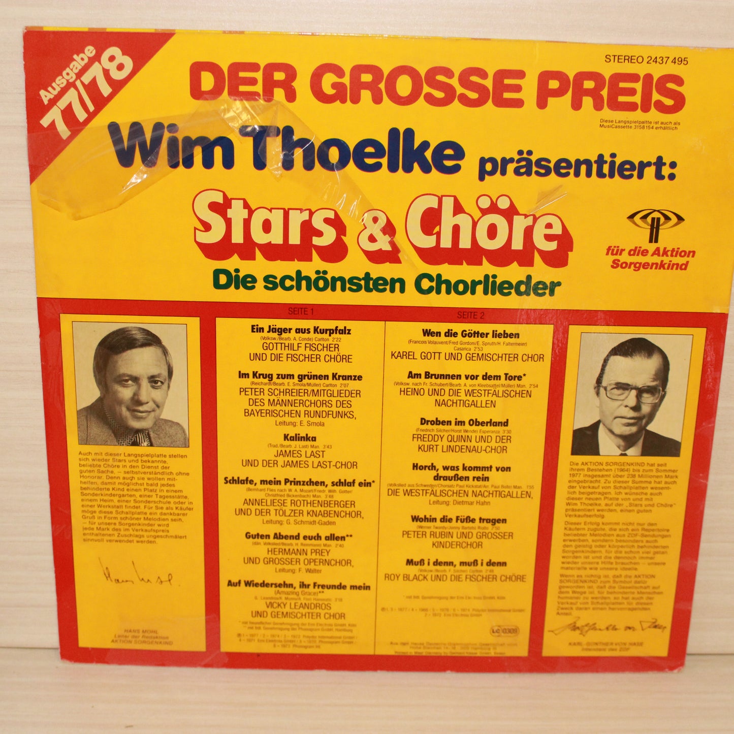 Various : Der Grosse Preis (Ausgabe 77/78) - Wim Thoelke Präsentiert: Stars & Chöre: Die Schönsten Chorlieder (LP,Compilation)