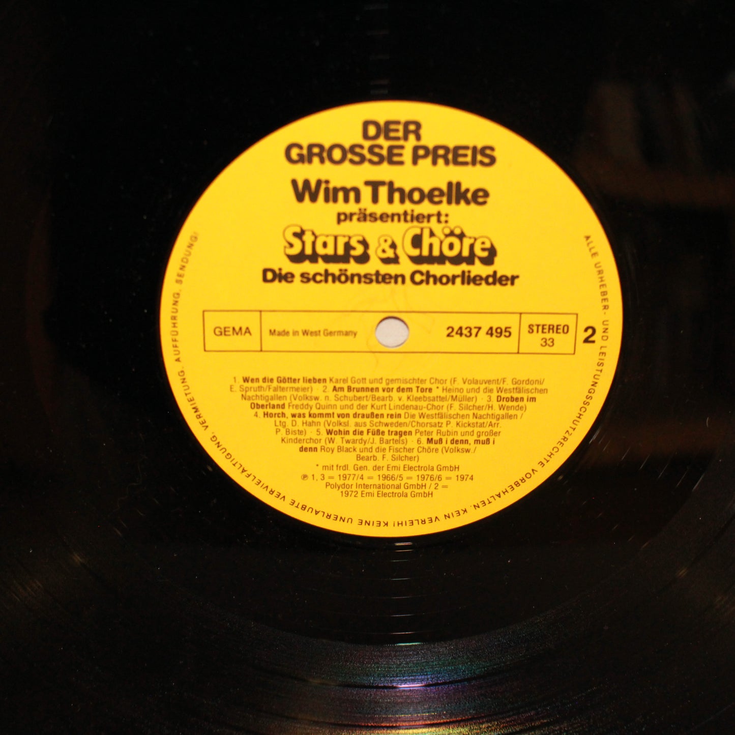 Various : Der Grosse Preis (Ausgabe 77/78) - Wim Thoelke Präsentiert: Stars & Chöre: Die Schönsten Chorlieder (LP,Compilation)