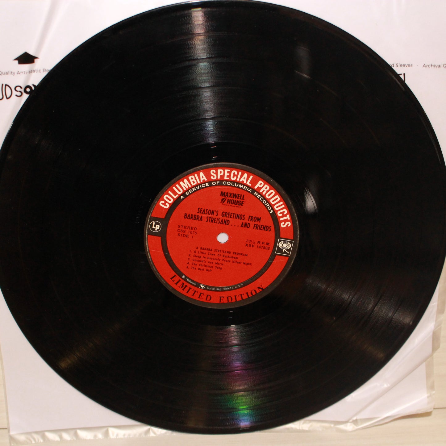 Various : Season's Greetings From Barbra Streisand...And Friends (LP,Compilation,Limited Edition,Stereo)