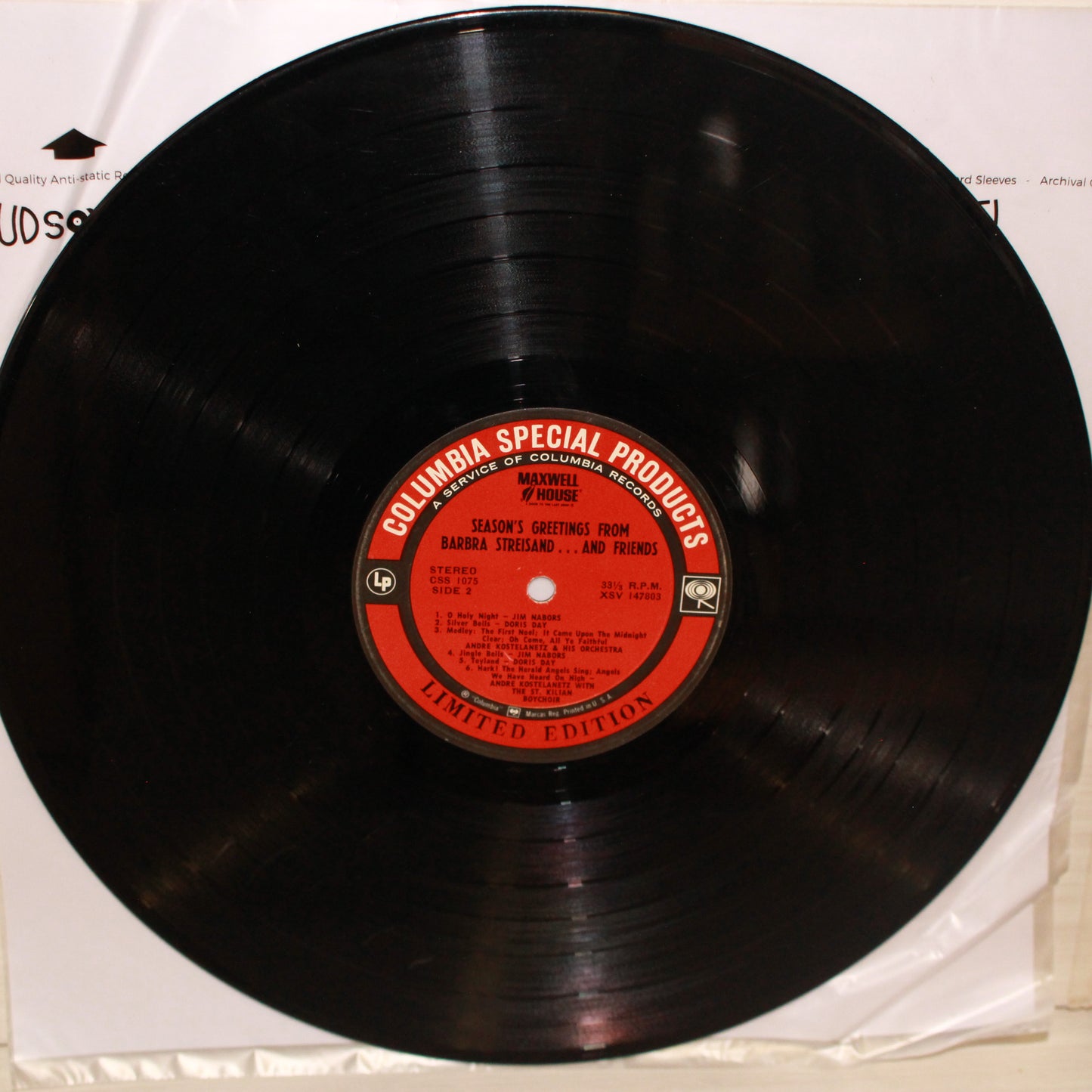 Various : Season's Greetings From Barbra Streisand...And Friends (LP,Compilation,Limited Edition,Stereo)
