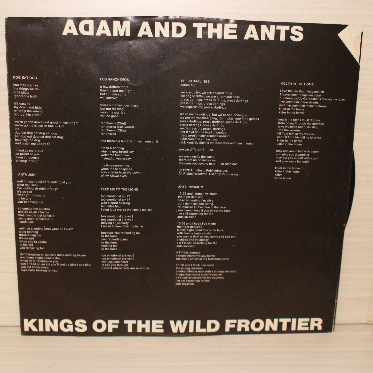 Adam And The Ants : Kings Of The Wild Frontier (LP,Album)
