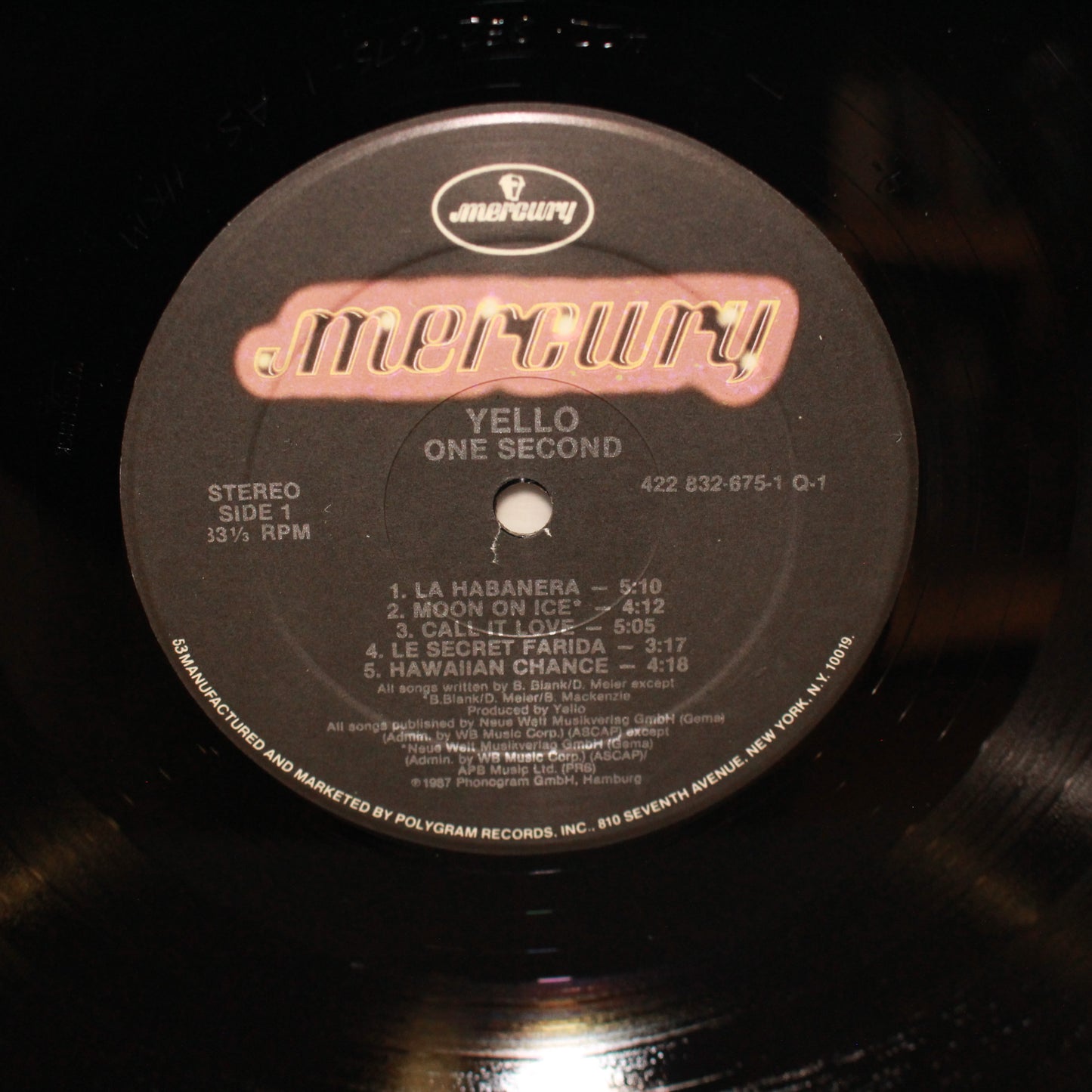 Yello : One Second (LP,Album,Stereo)