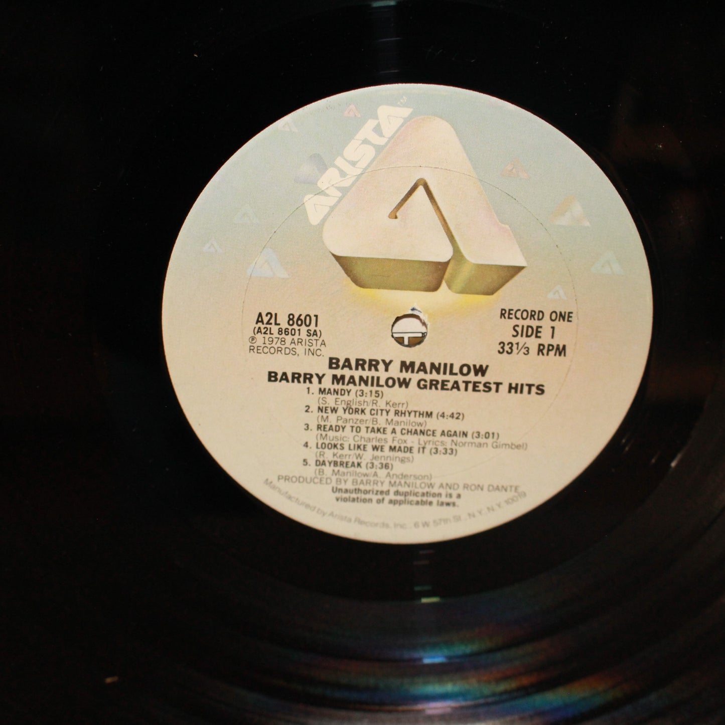 Barry Manilow : Greatest Hits (LP,Compilation,Stereo)