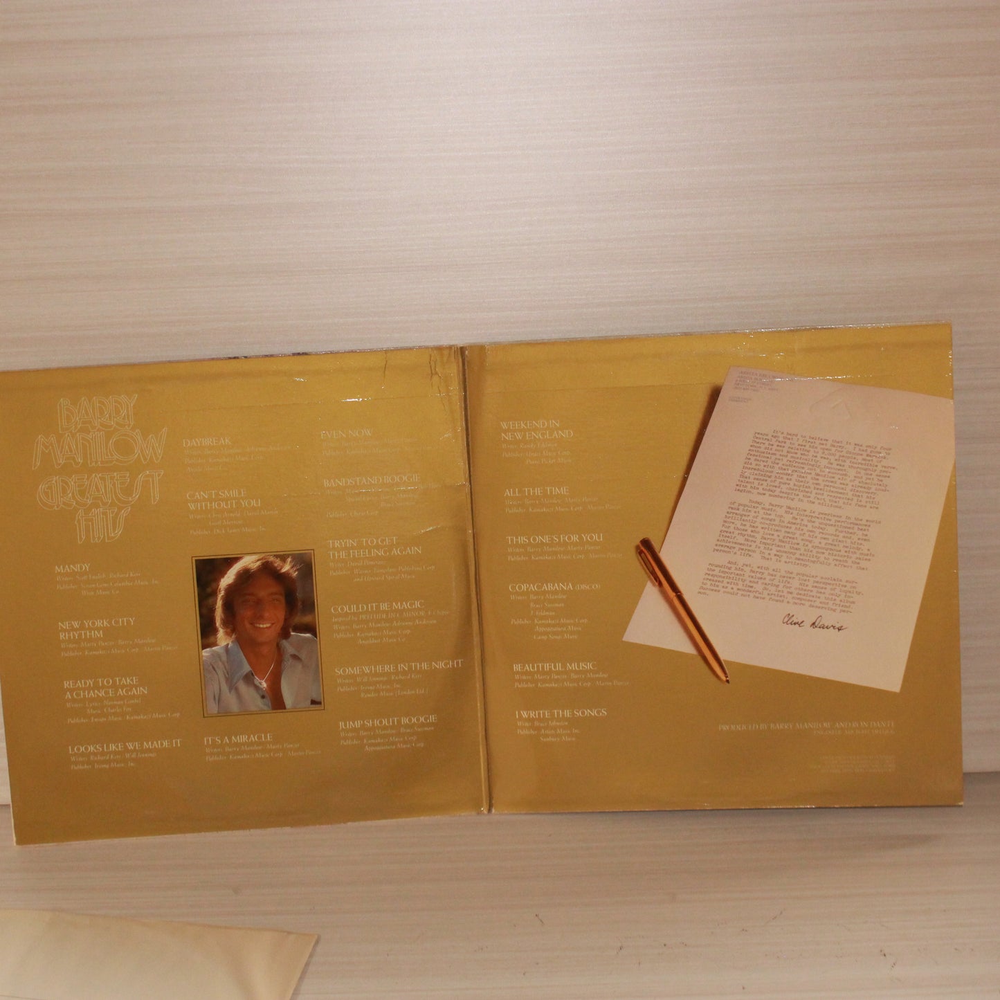 Barry Manilow : Greatest Hits (LP,Compilation,Stereo)