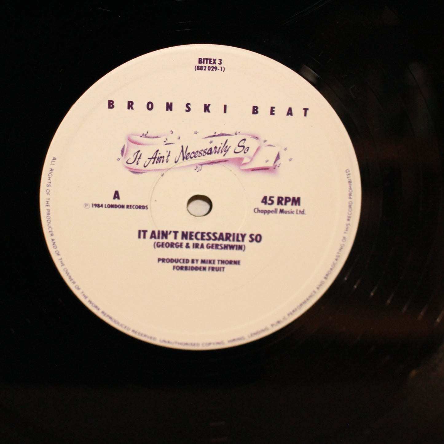Bronski Beat : It Ain't Necessarily So (12",45 RPM)