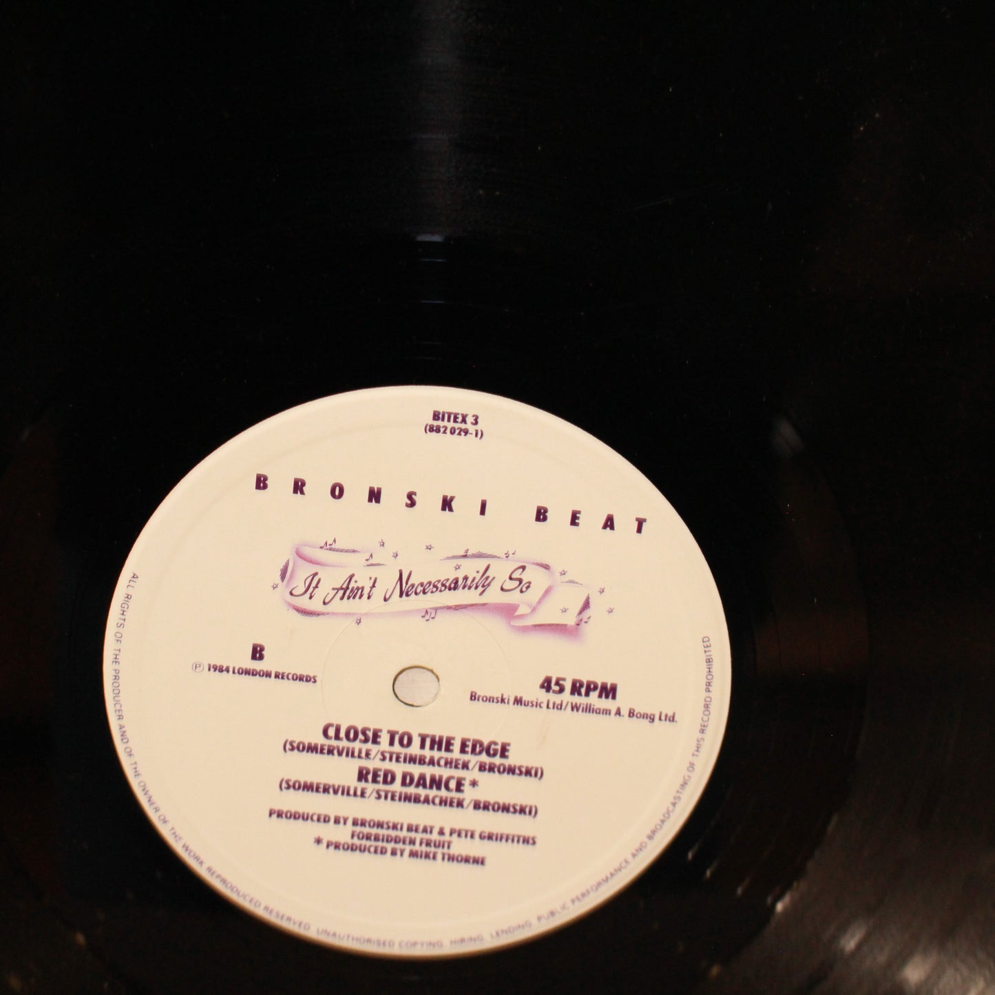 Bronski Beat : It Ain't Necessarily So (12",45 RPM)
