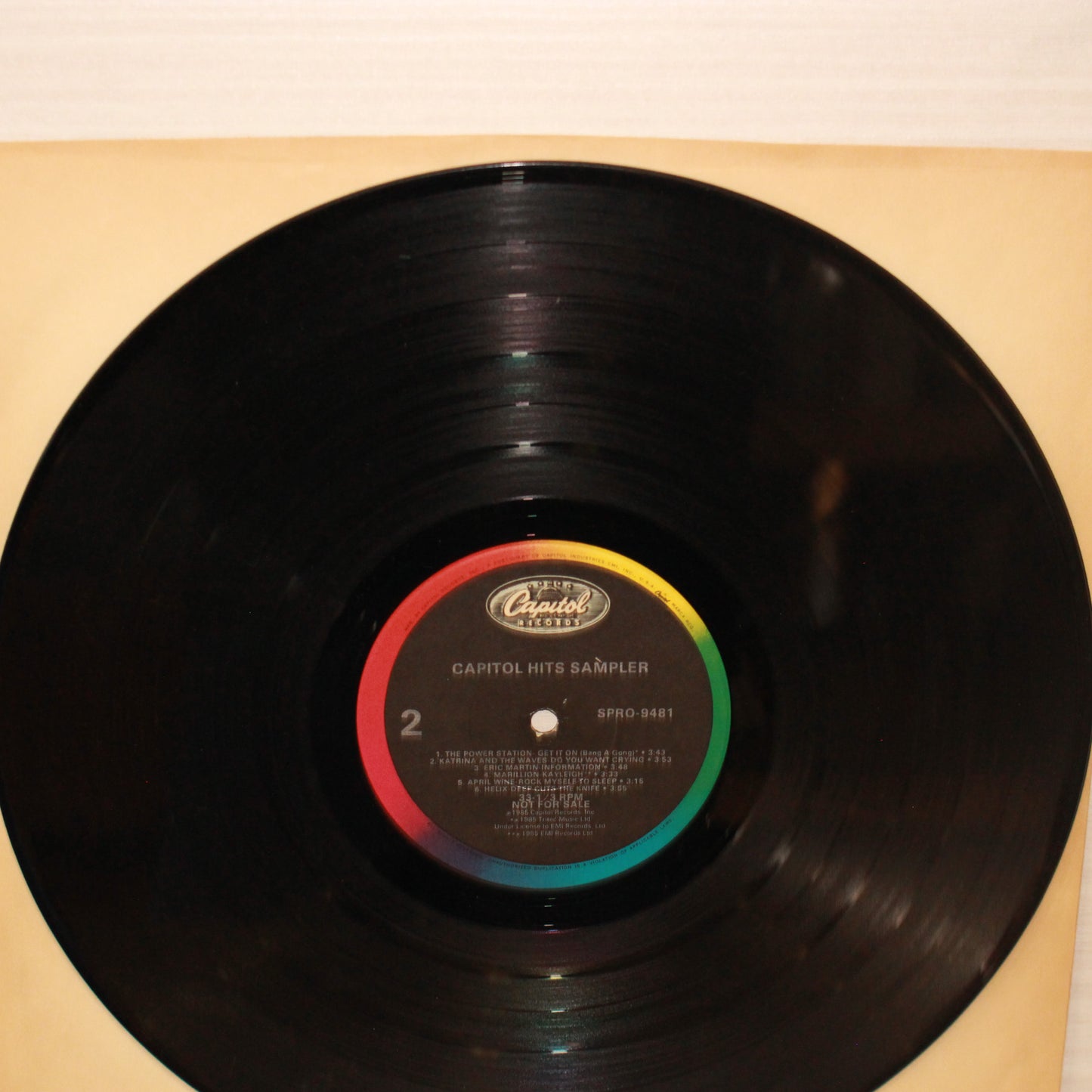 Various : Capitol Hits Sampler (LP,Promo,Sampler)