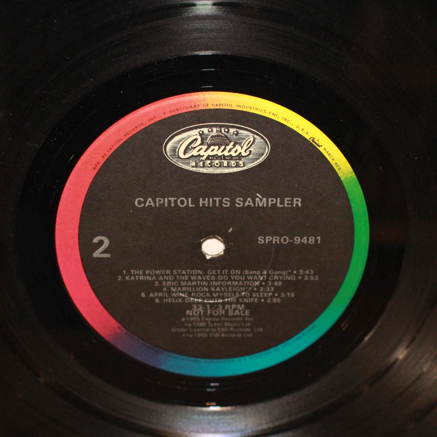 Various : Capitol Hits Sampler (LP,Promo,Sampler)