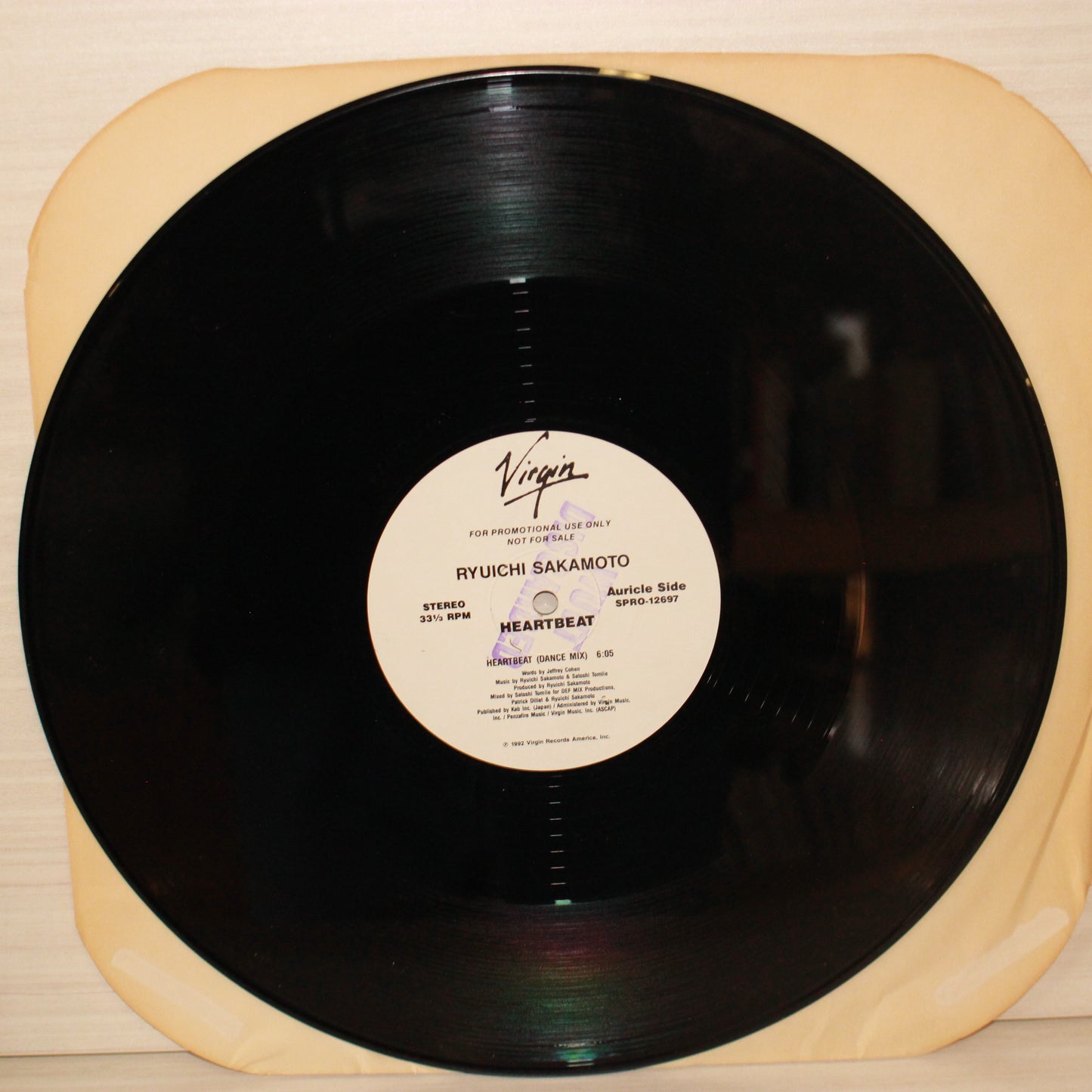 Ryuichi Sakamoto : Heartbeat (12",33 ⅓ RPM,Promo)
