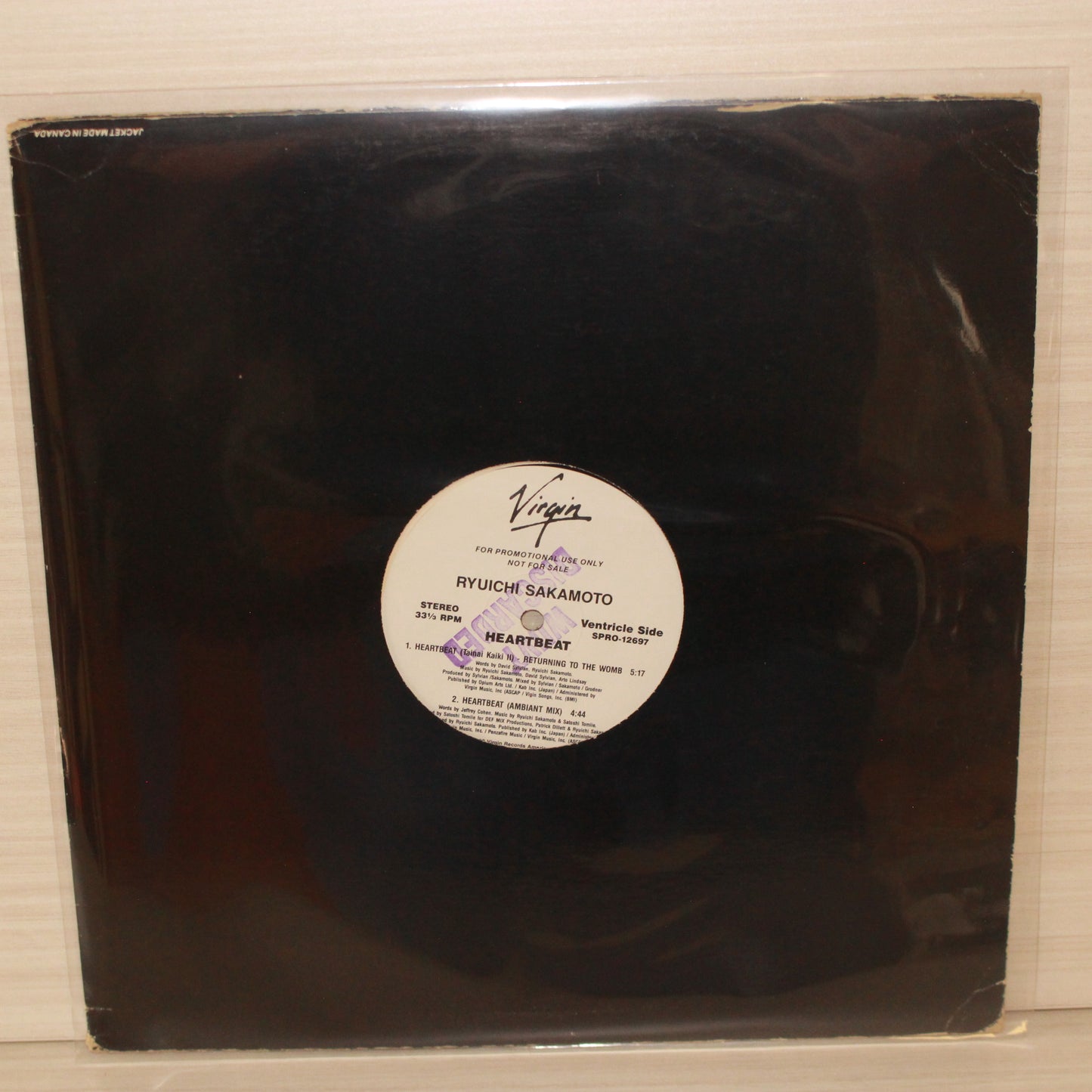Ryuichi Sakamoto : Heartbeat (12",33 ⅓ RPM,Promo)