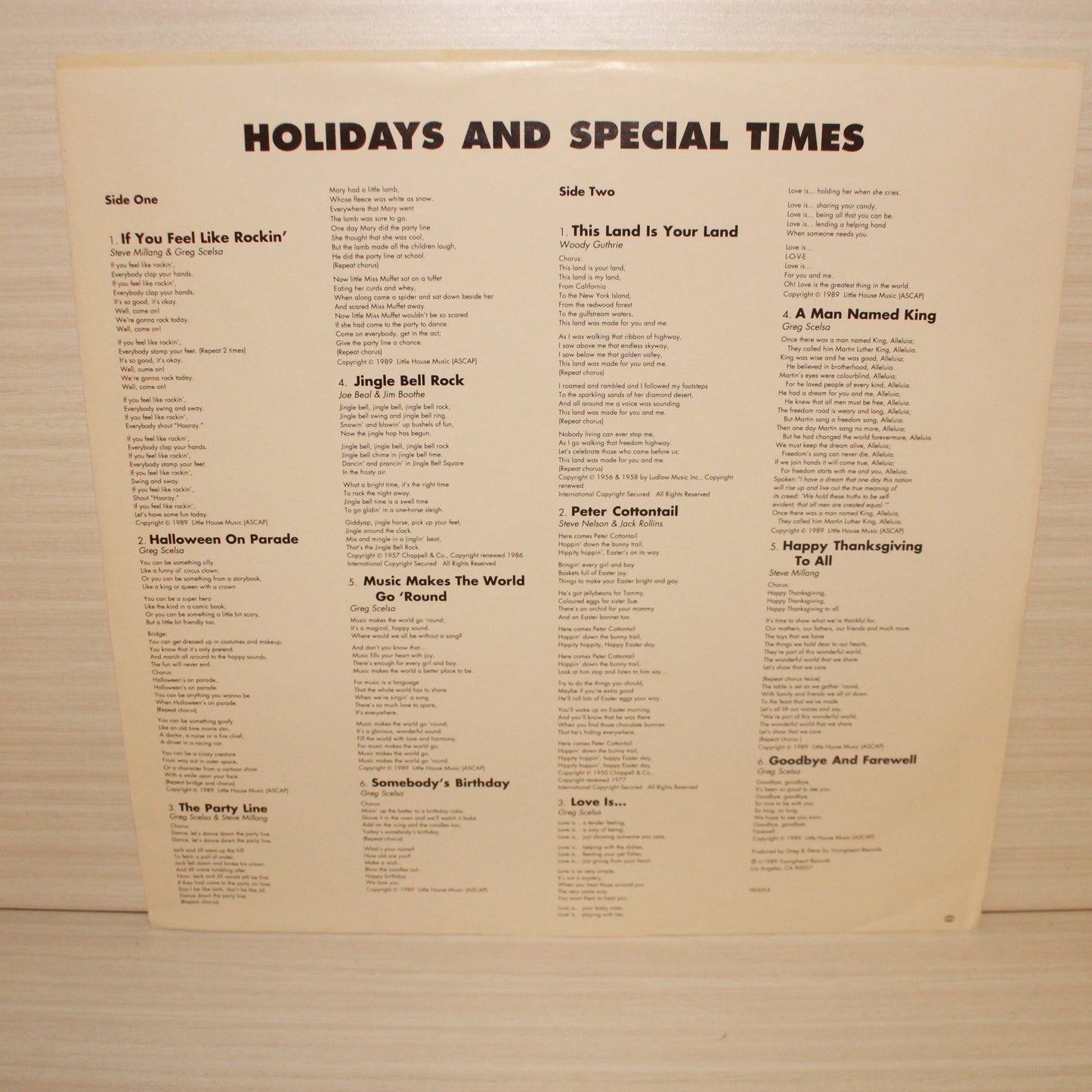 Greg And Steve : Holidays And Special Times (LP,Album,Stereo)