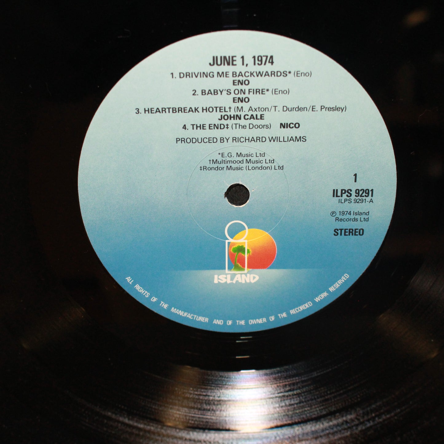 Kevin Ayers - John Cale - Brian Eno - Nico (3) : June 1, 1974 (LP,Album,Reissue)