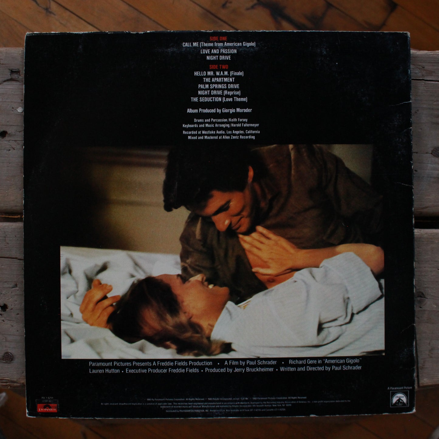 Giorgio Moroder : American Gigolo (Original Soundtrack Recording) (LP,Album)