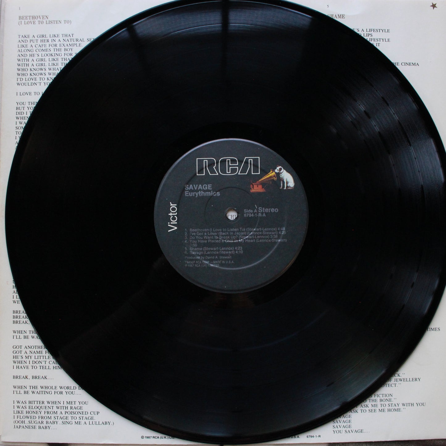 Eurythmics : Savage (LP,Album)