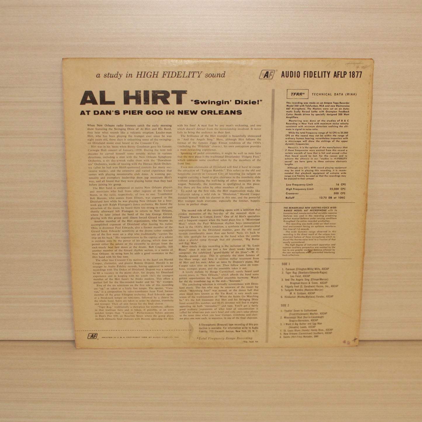 Al Hirt : Swingin' Dixie! (At Dan's Pier 600 In New Orleans) (LP,Album,Mono)