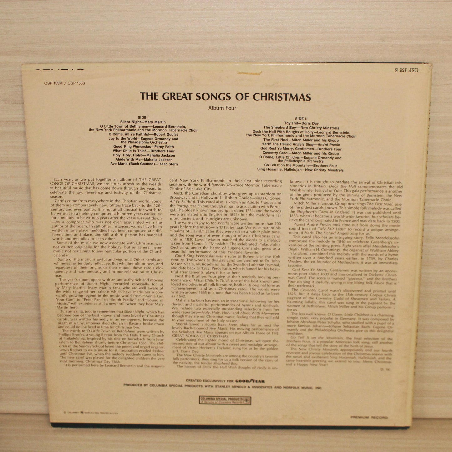 Various : Great Songs Of Christmas (By The Great Artists Of Our Time) Album Four (LP,Album,Compilation,Limited Edition,Mono)
