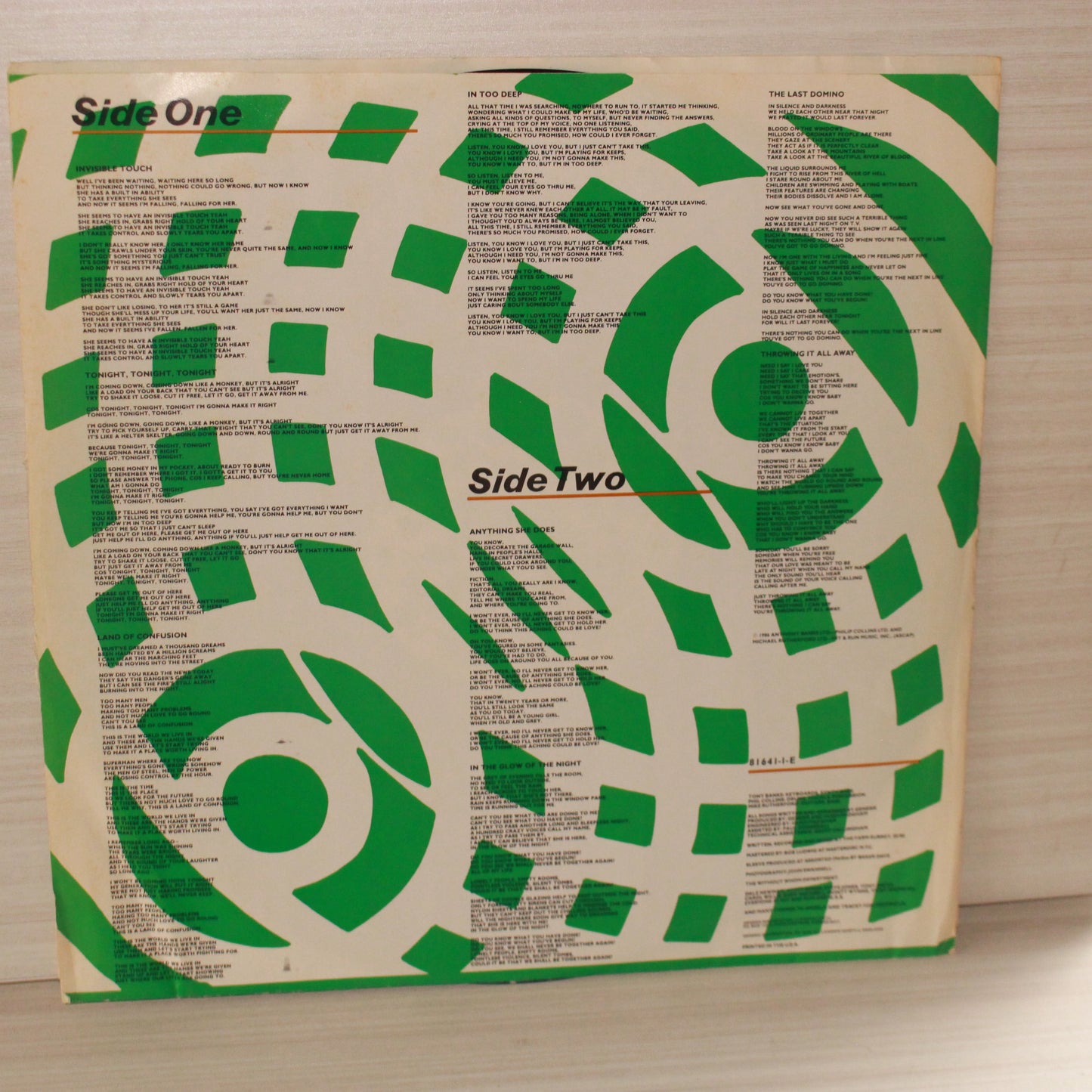 Genesis : Invisible Touch (LP,Album)