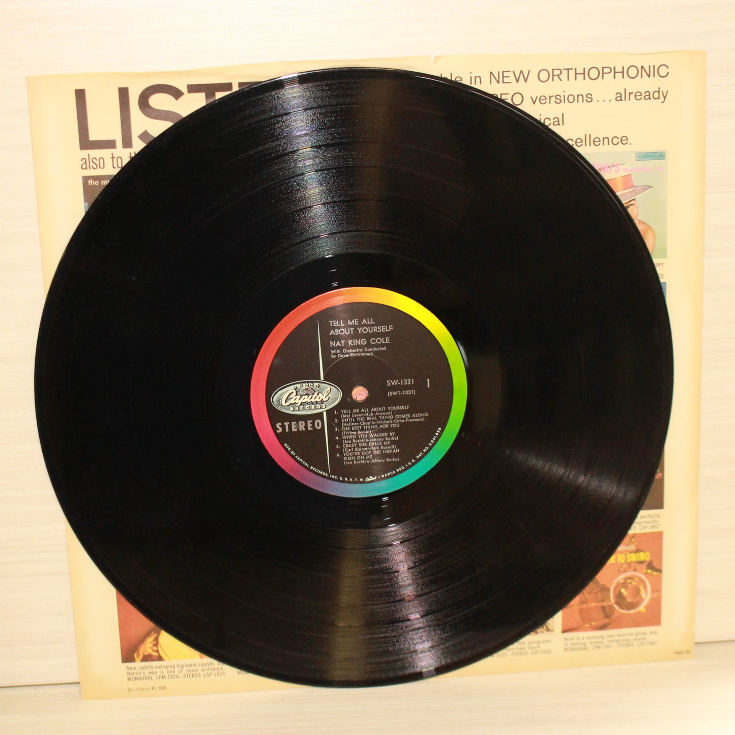 Nat King Cole : Tell Me All About Yourself (LP,Album,Mono)
