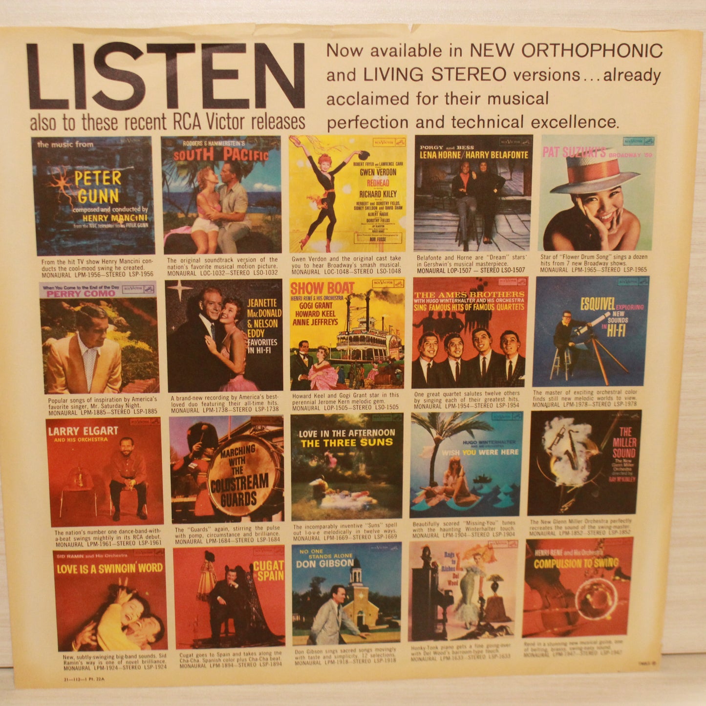 Nat King Cole : Tell Me All About Yourself (LP,Album,Mono)