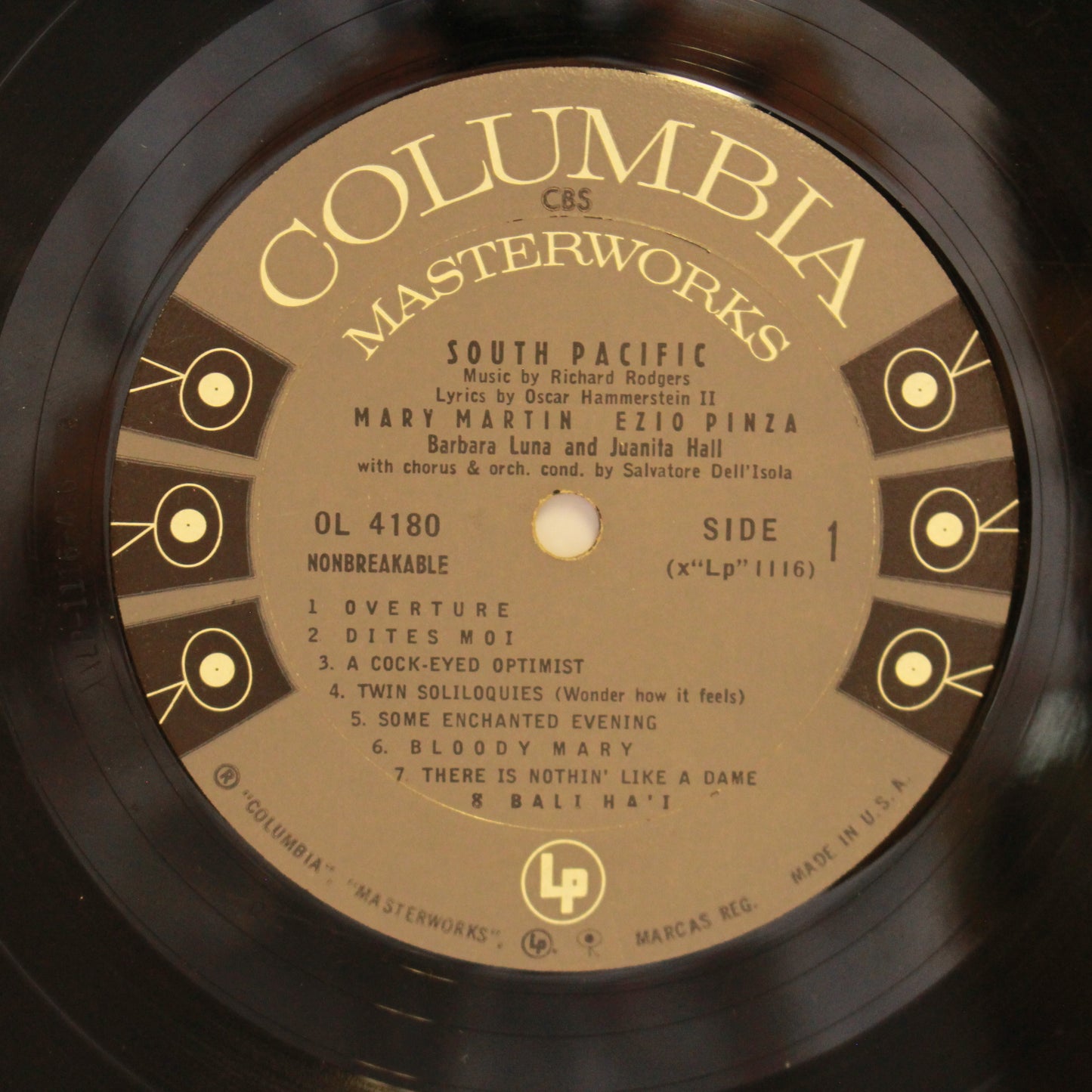Rodgers & Hammerstein / Featuring Mary Martin, Ezio Pinza With "South Pacific" Original Broadway Cast : South Pacific (LP,Album,Reissue,Mono)