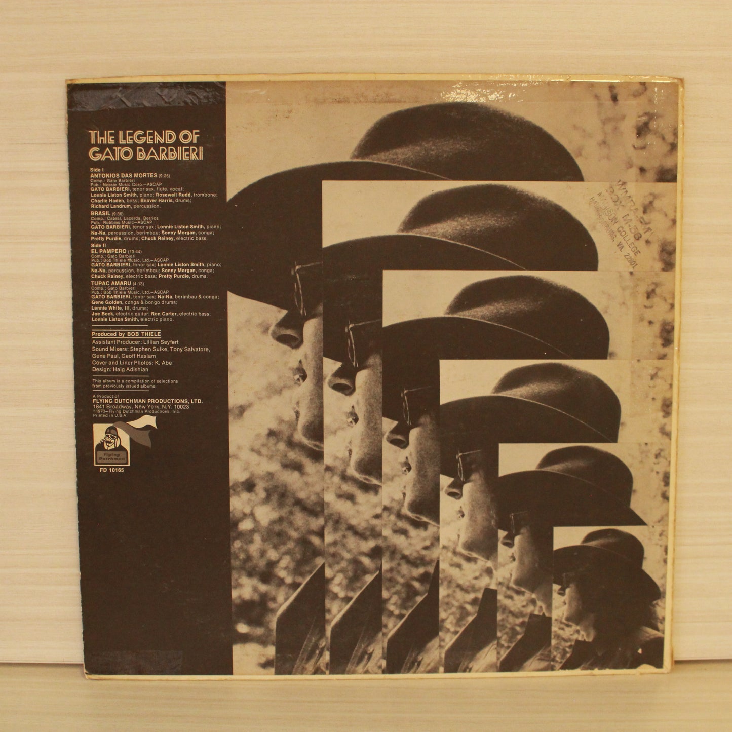 Gato Barbieri : The Legend Of Gato Barbieri (LP,Compilation,White Label)