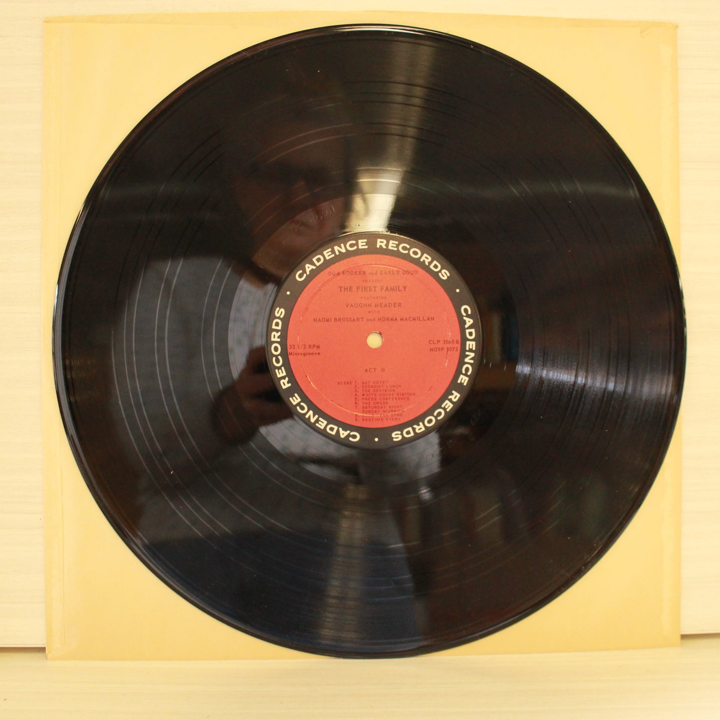 Bob Booker And Earle Doud Featuring Vaughn Meader With Earle Doud - Naomi Brossart - Bob Booker - Norma Macmillan : The First Family (LP,Album,Mono)