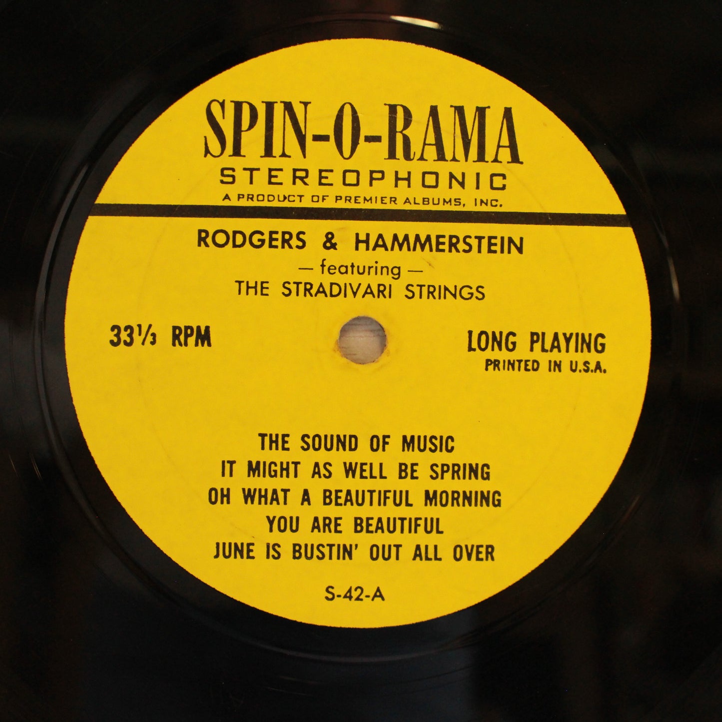 Stradivari Strings : Ping Pong Percussion: Rodgers & Hammerstein (LP,Stereo)