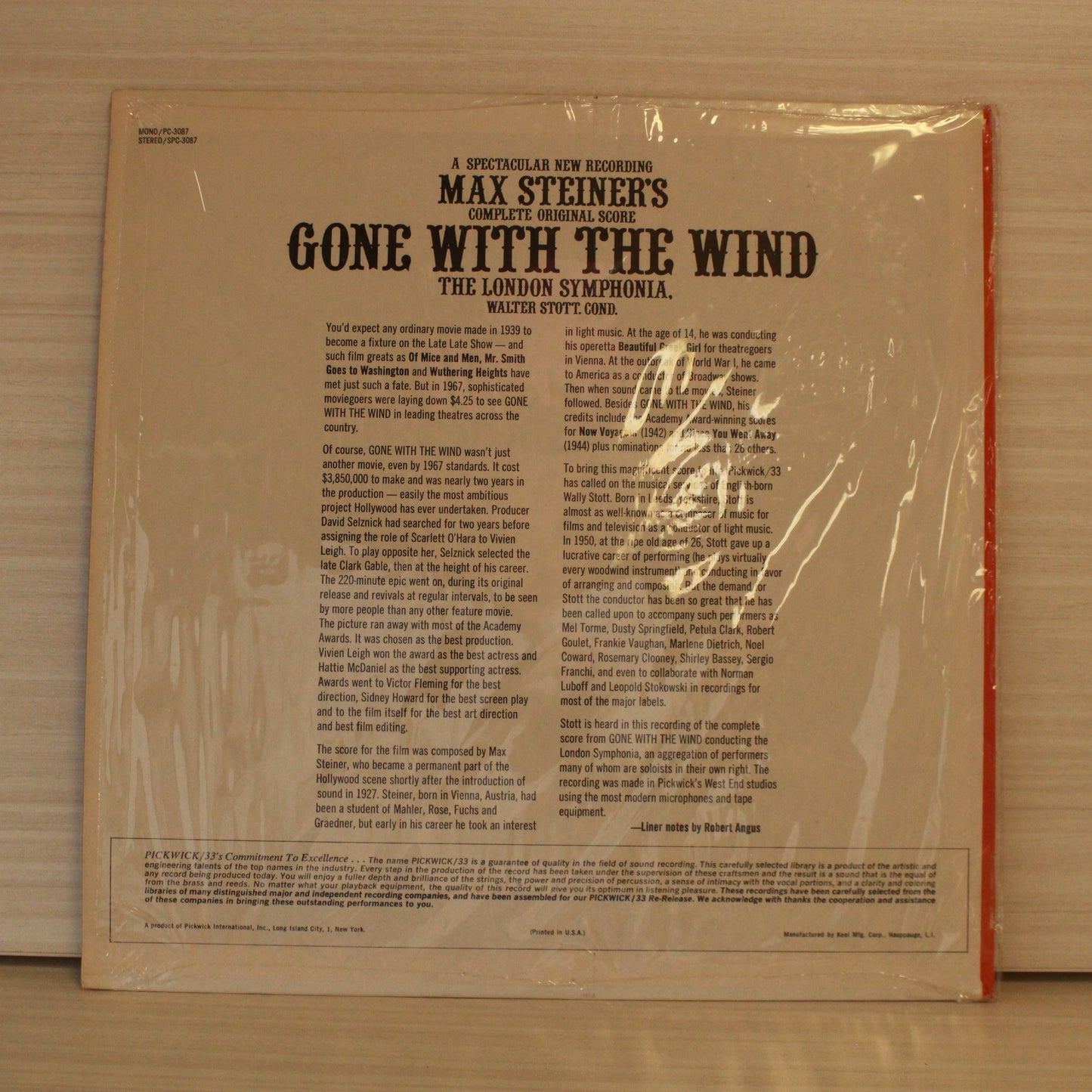 Symphonia Orchestra : Max Steiner's Complete Original Score Gone With The Wind (LP,Album)
