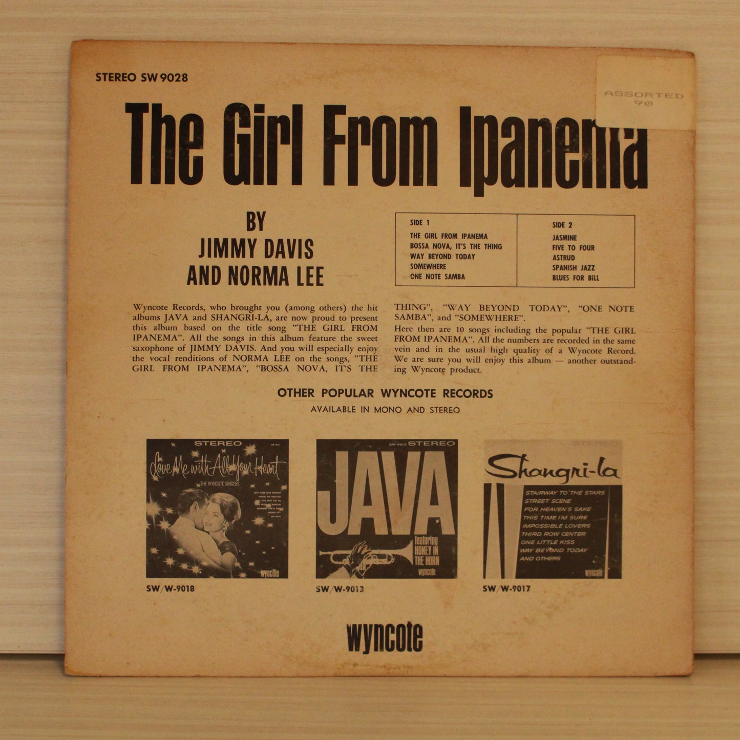 Jimmy Davis (6) And Norma Lee : The Girl From Ipanema (LP,Album,Repress,Stereo)
