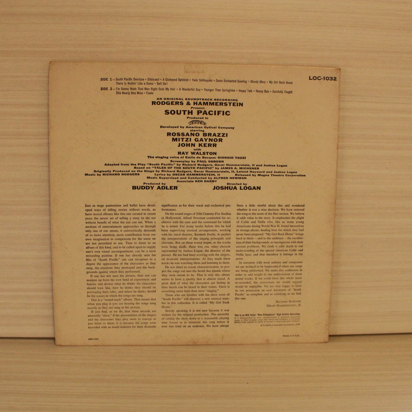 Rodgers & Hammerstein : South Pacific (LP,Album,Mono)