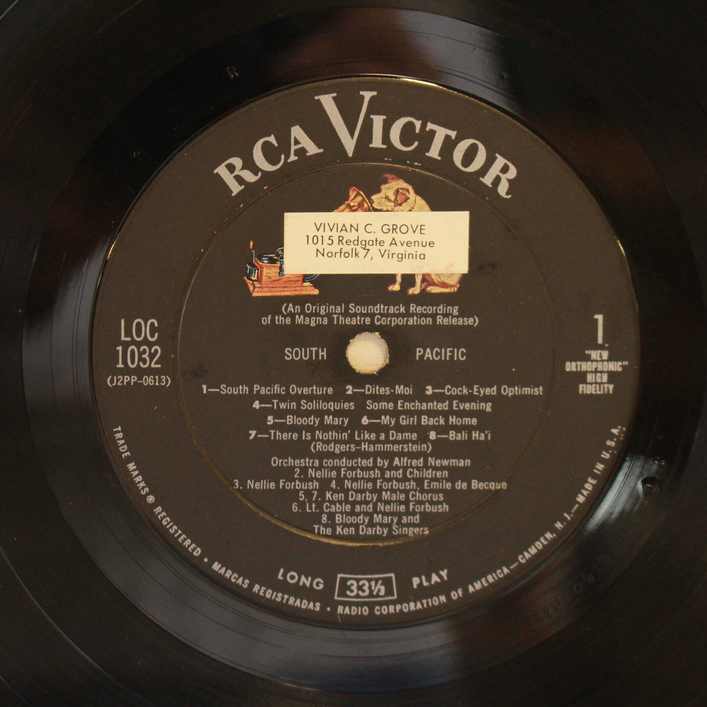Rodgers & Hammerstein : South Pacific (LP,Album,Mono)